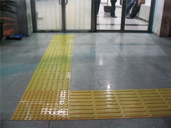 Anti-Slip Rubber Floor Tactile Tiles for Blind People